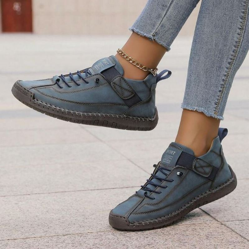 Jolene | Women's Suede Lace-Up Casual Flat Trainers