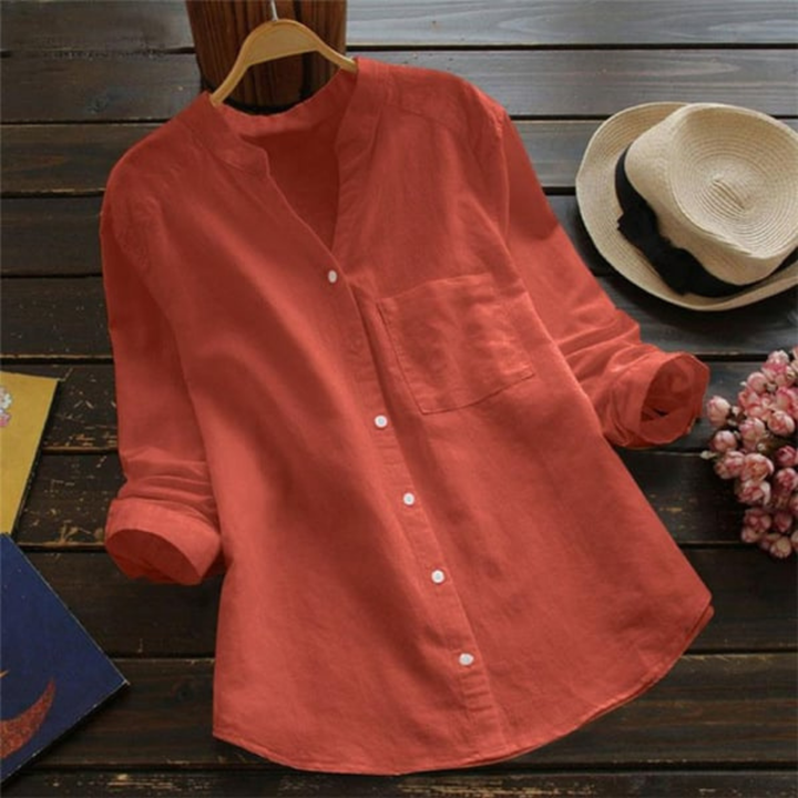 Jolene | Women's V-Neck Button-Down Shirt