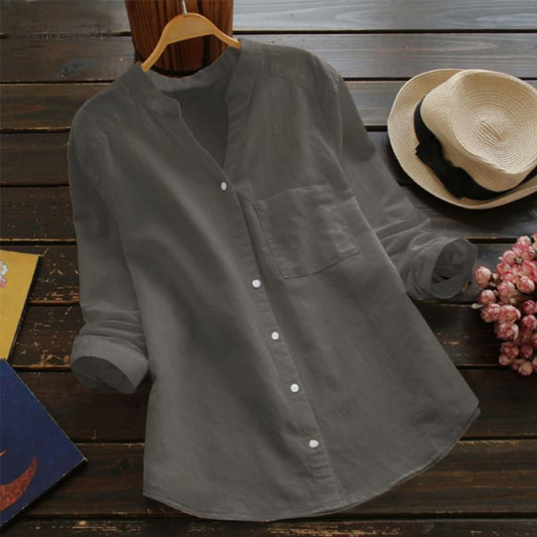 Jolene | Women's V-Neck Button-Down Shirt