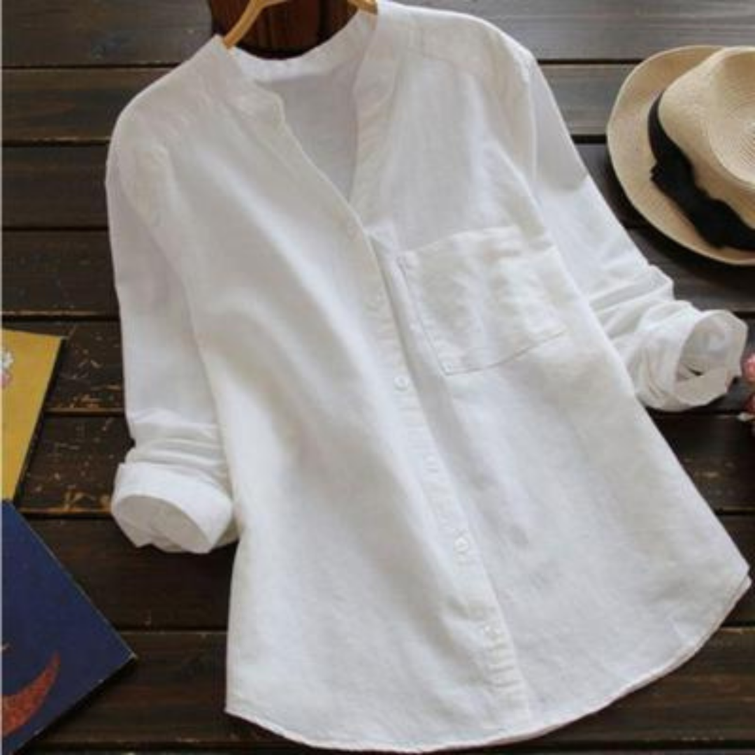 Jolene | Women's V-Neck Button-Down Shirt