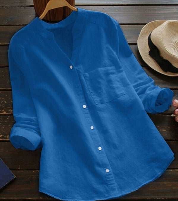 Jolene | Women's V-Neck Button-Down Shirt