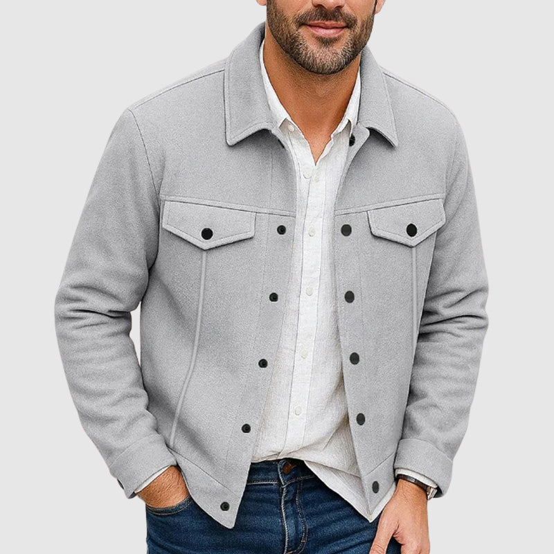 Lennox | Men's Suede Button-Up Trucker Jacket