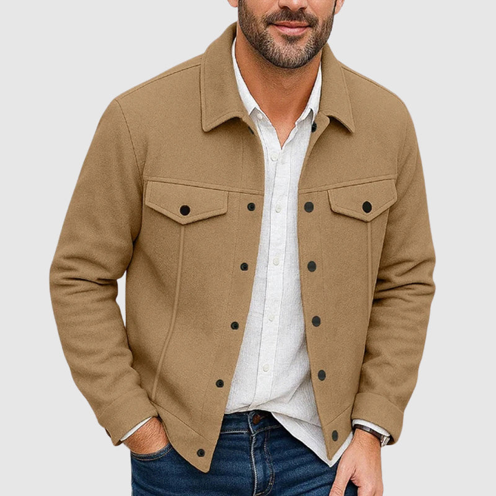 Lennox | Men's Suede Button-Up Trucker Jacket