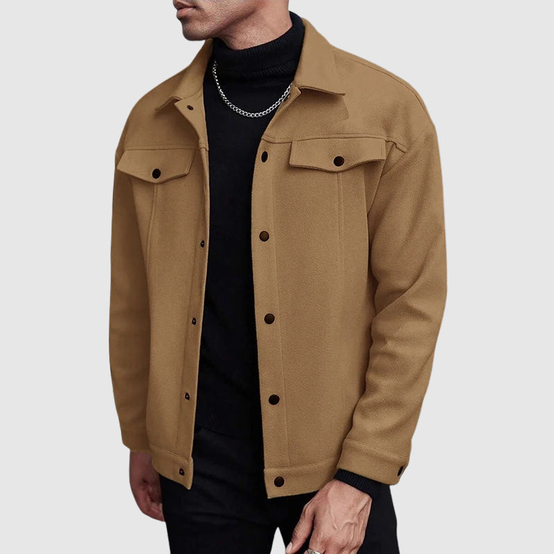 Lennox | Men's Suede Button-Up Trucker Jacket