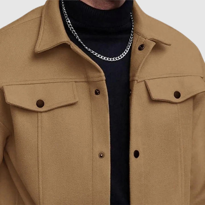 Lennox | Men's Suede Button-Up Trucker Jacket