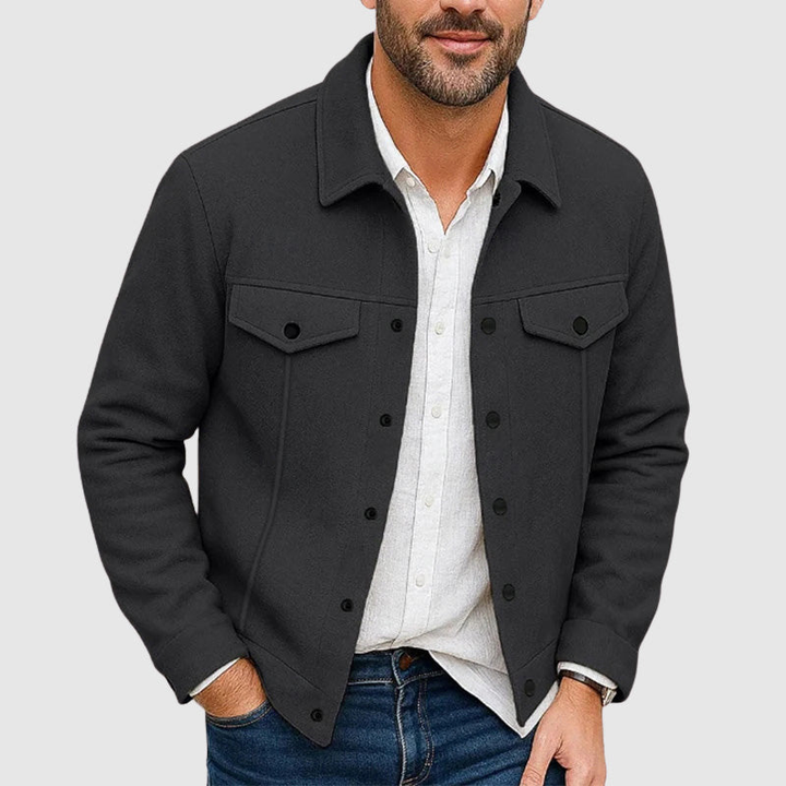 Lennox | Men's Suede Button-Up Trucker Jacket