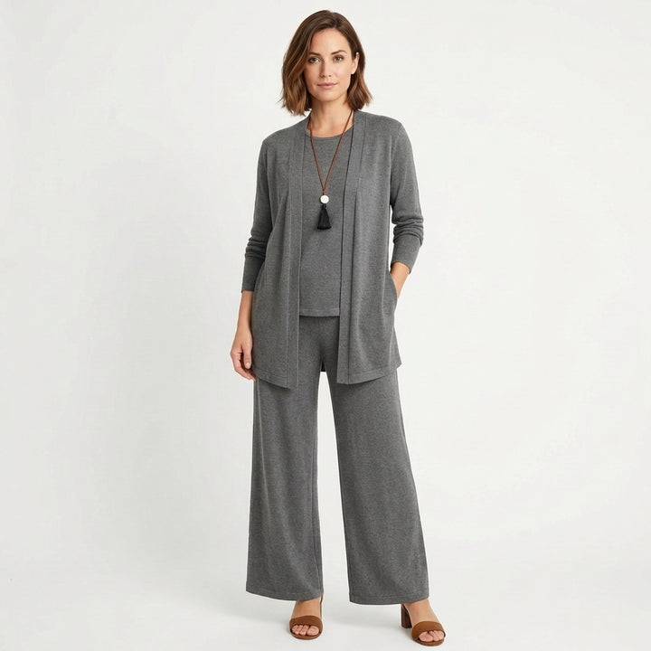 Lennox | Women's Lightweight Wide-Leg Three-Piece Trouser Set