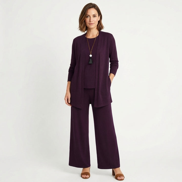 Lennox | Women's Lightweight Wide-Leg Three-Piece Trouser Set