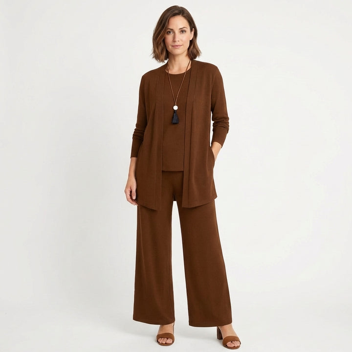 Lennox | Women's Lightweight Wide-Leg Three-Piece Trouser Set