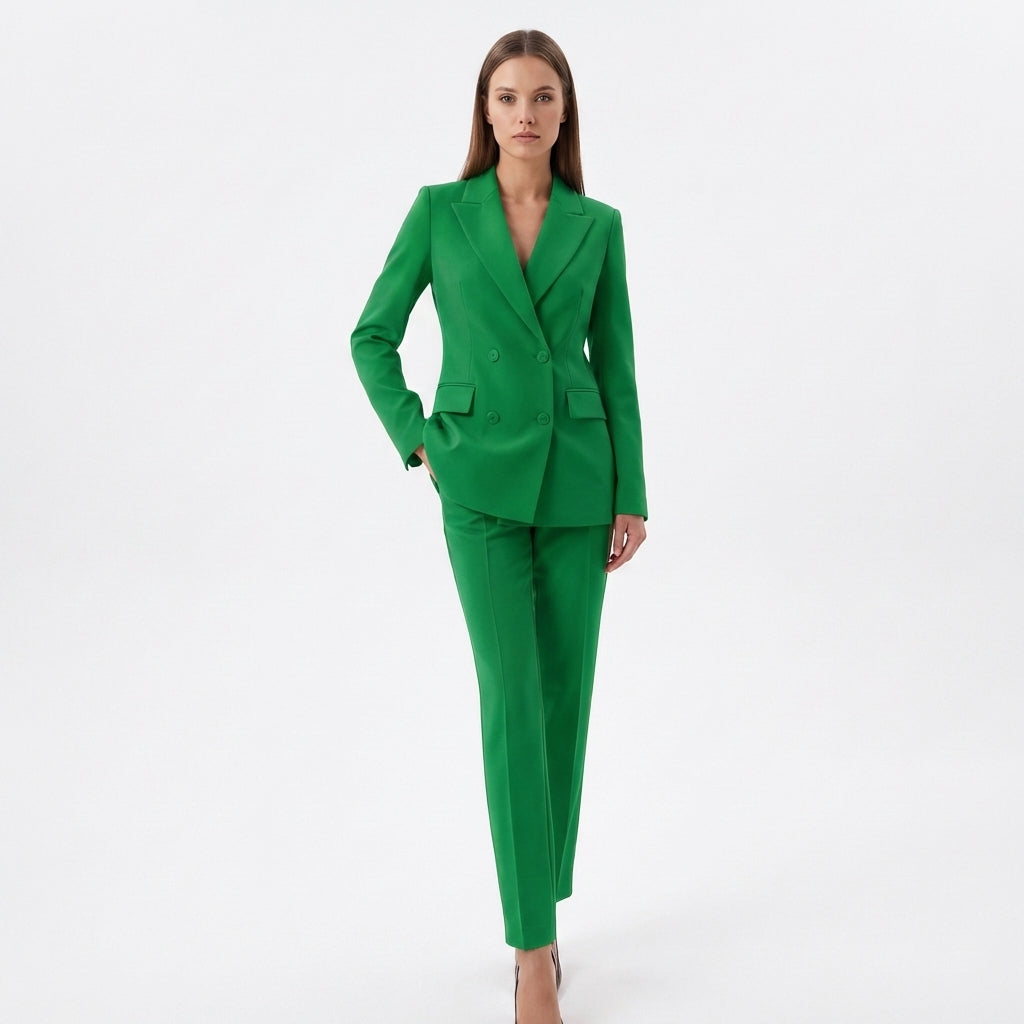 Lennox | Women's Stretch Double-Breasted Blazer & Trouser Suit