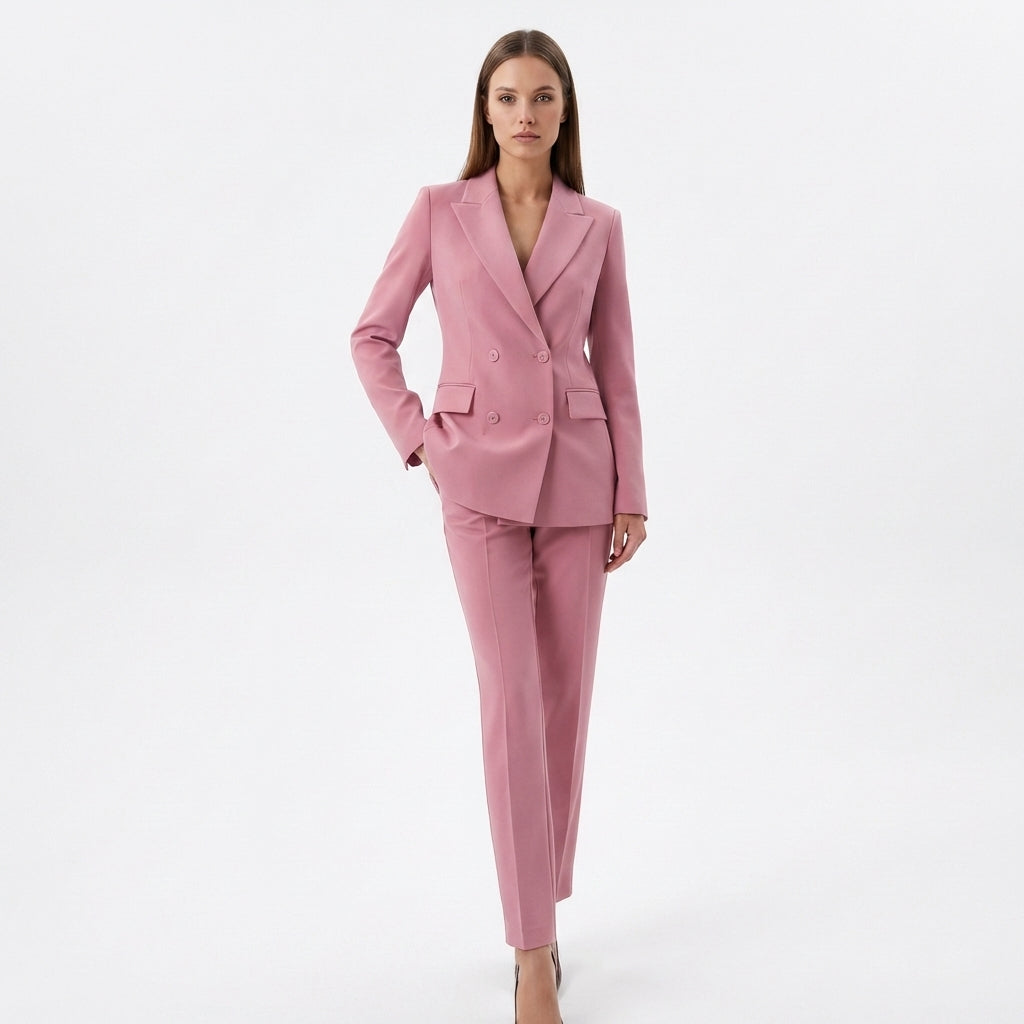 Lennox | Women's Stretch Double-Breasted Blazer & Trouser Suit