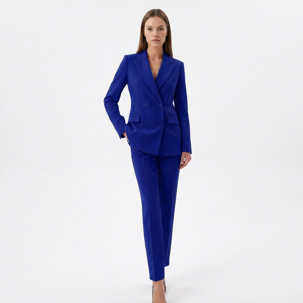 Lennox | Women's Stretch Double-Breasted Blazer & Trouser Suit
