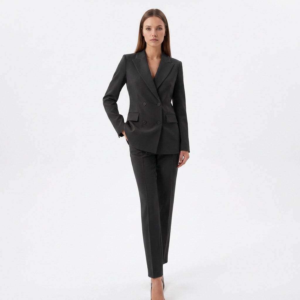 Lennox | Women's Stretch Double-Breasted Blazer & Trouser Suit