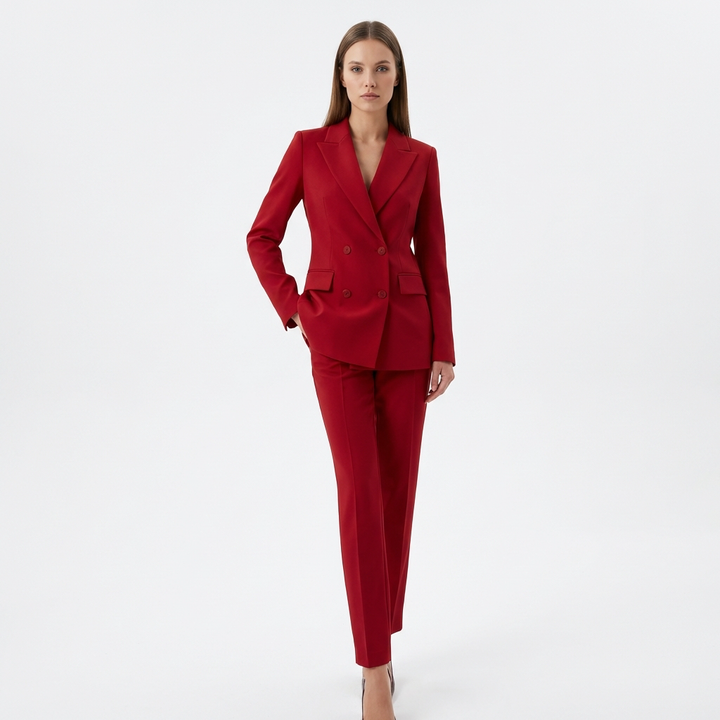 Lennox | Women's Stretch Double-Breasted Blazer & Trouser Suit