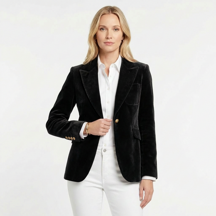 Lennox | Women's Velvet Single Button Tailored Blazer