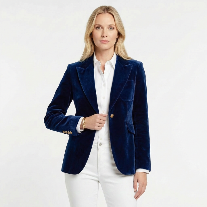 Lennox | Women's Velvet Single Button Tailored Blazer