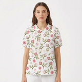 Lioren | Women Blouse With Collared Neckline | Short Sleeve