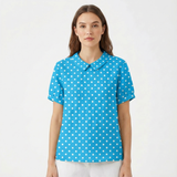 Lioren | Women Blouse With Collared Neckline | Short Sleeve