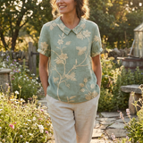 Lioren | Women Blouse With Collared Neckline | Short Sleeve