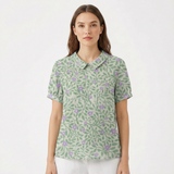 Lioren | Women Blouse With Collared Neckline | Short Sleeve