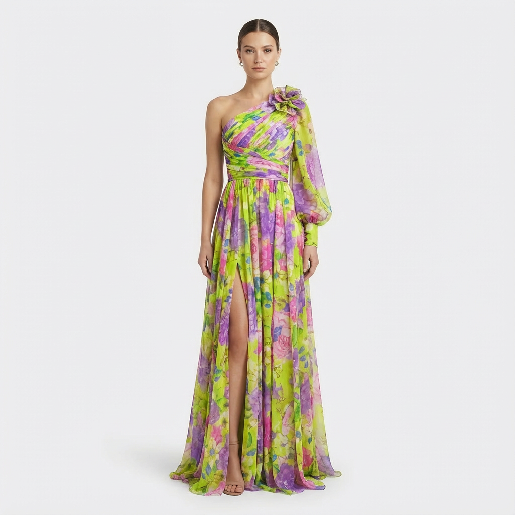 Lyra | Women Dress With One Shoulder | Maxi