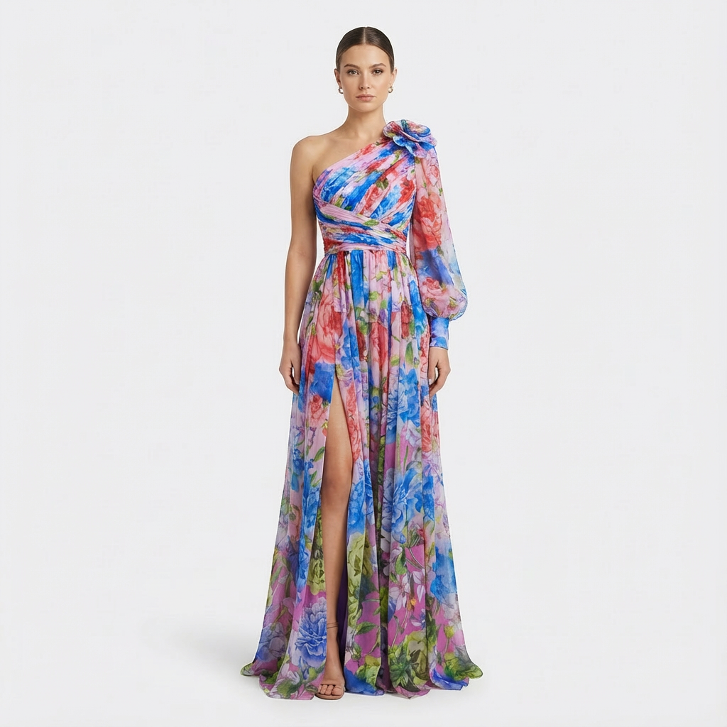 Lyra | Women Dress With One Shoulder | Maxi