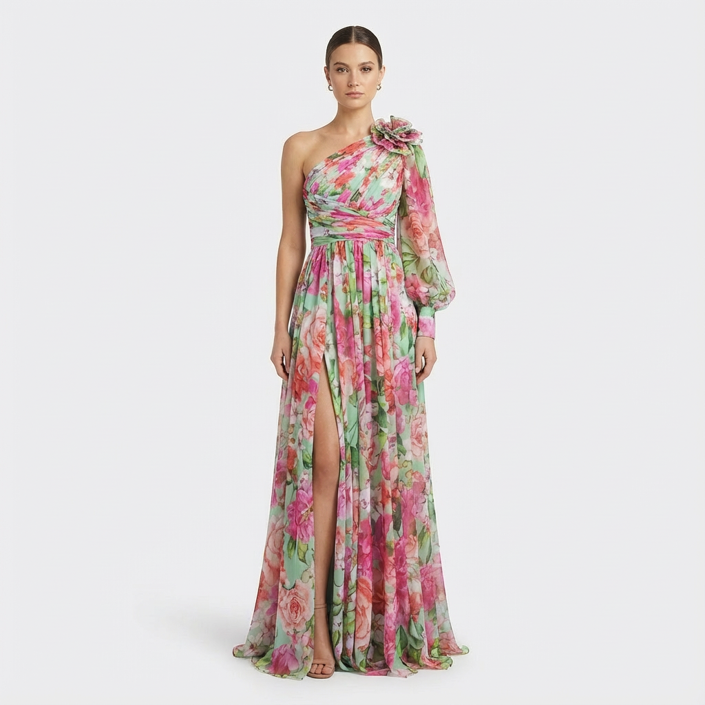 Lyra | Women Dress With One Shoulder | Maxi