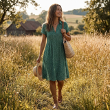 Maeve | Women Dress With Polka Dot Print | Midi