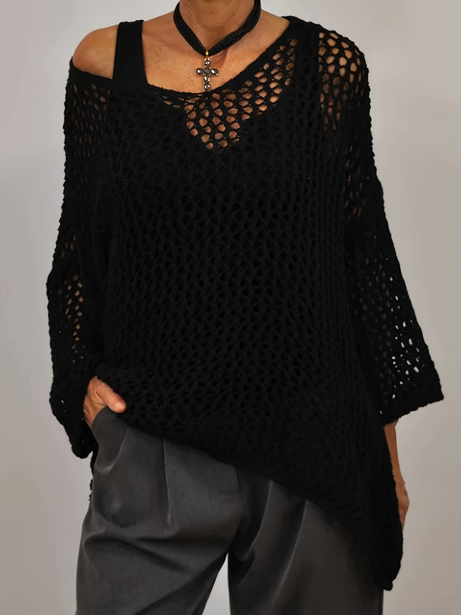 Maren | Women's Oversized Loose Poncho Shirt