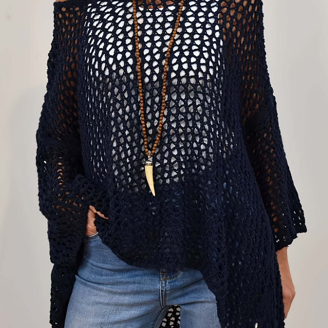 Maren | Women's Oversized Loose Poncho Shirt