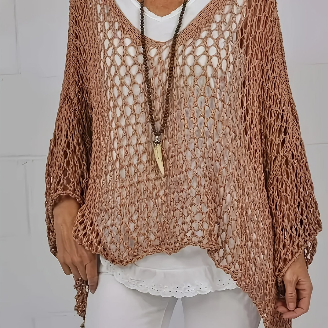 Maren | Women's Oversized Loose Poncho Shirt