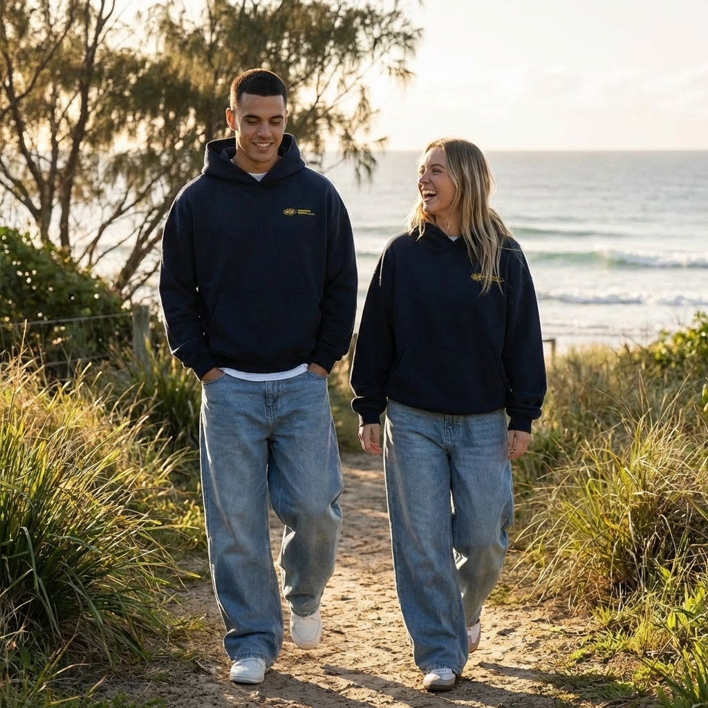 Marlowe | Unisex Fleece-Lined Oversized Graphic Hoodie