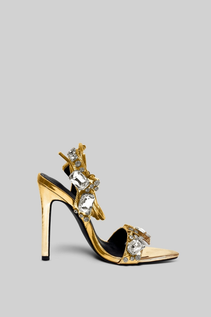 Marlowe | Women's Breathable Jewelled Lace-Up Stiletto Heels