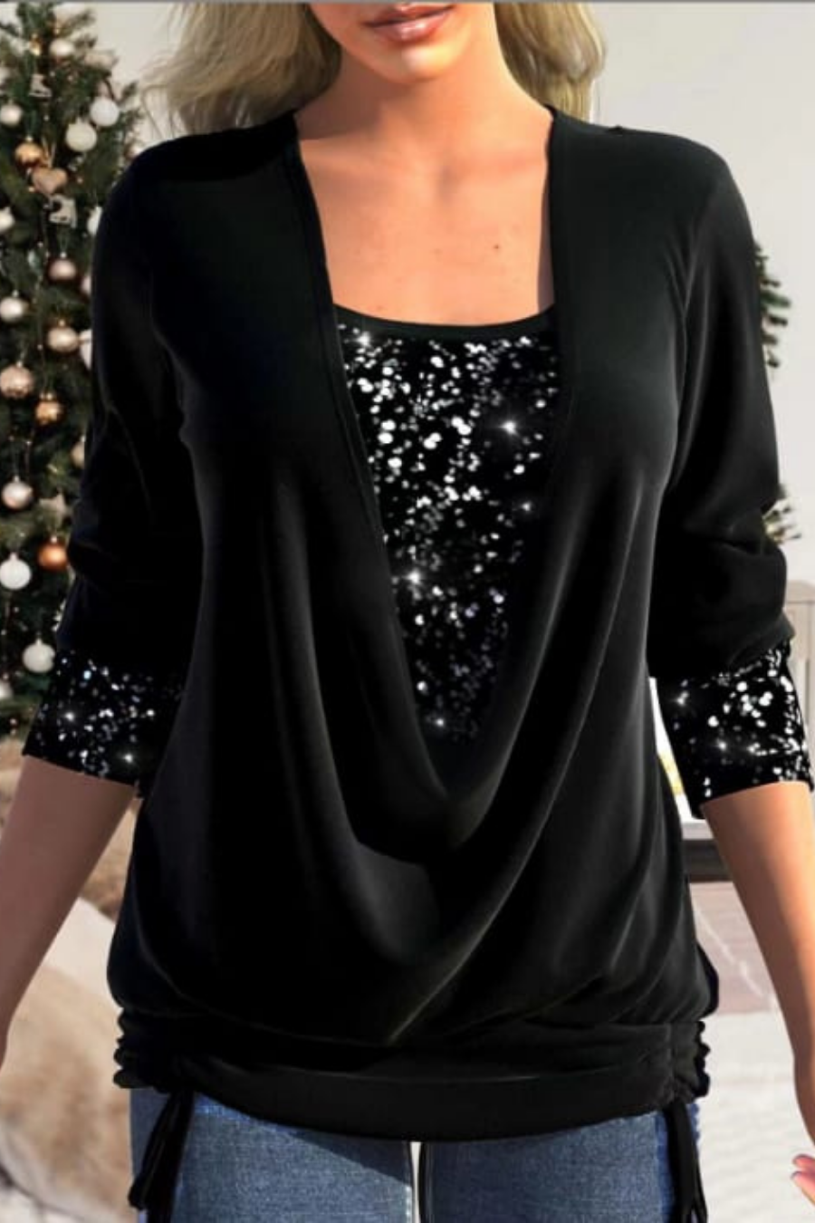 Marlowe | Women's Draped Front Shirt