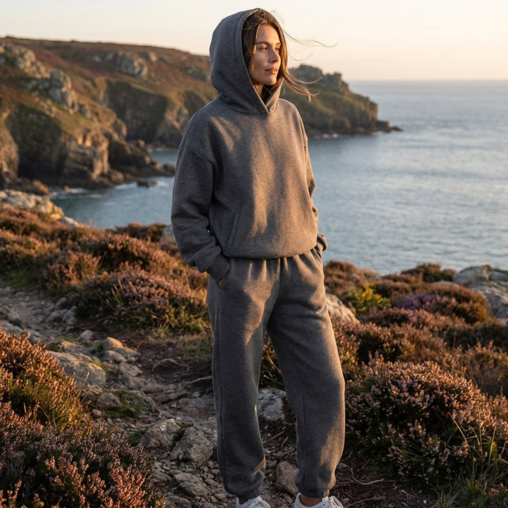 Marlowe | Women's Fleece-Lined Oversized Hoodie & Jogger Tracksuit Set
