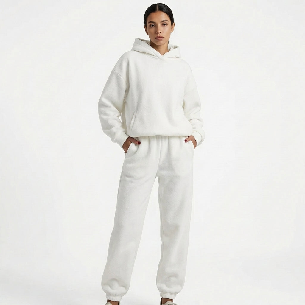 Marlowe | Women's Fleece-Lined Oversized Hoodie & Jogger Tracksuit Set