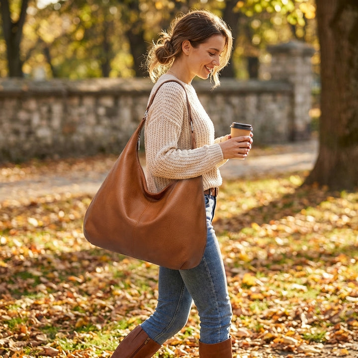 Marlowe | Women's Leather Classic Hobo Shoulder Bag