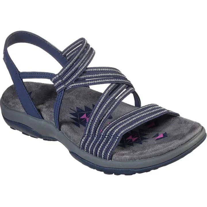 Marlowe | Women's Non-Slip Multi-Strap Elastic Flat Sandals