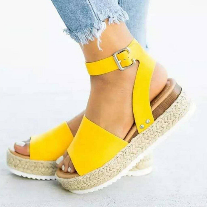 Marlowe | Women's Suede Espadrille Platform Ankle Strap Sandals