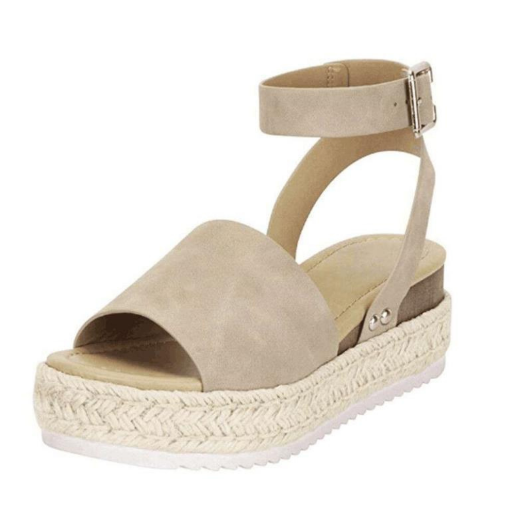Marlowe | Women's Suede Espadrille Platform Ankle Strap Sandals