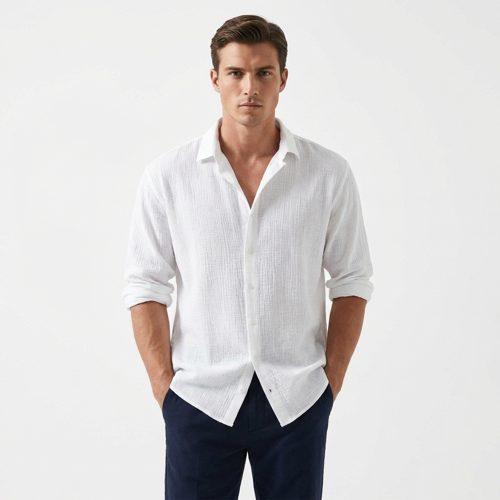 Matteo | Men Shirt With Button Front | Long Sleeve