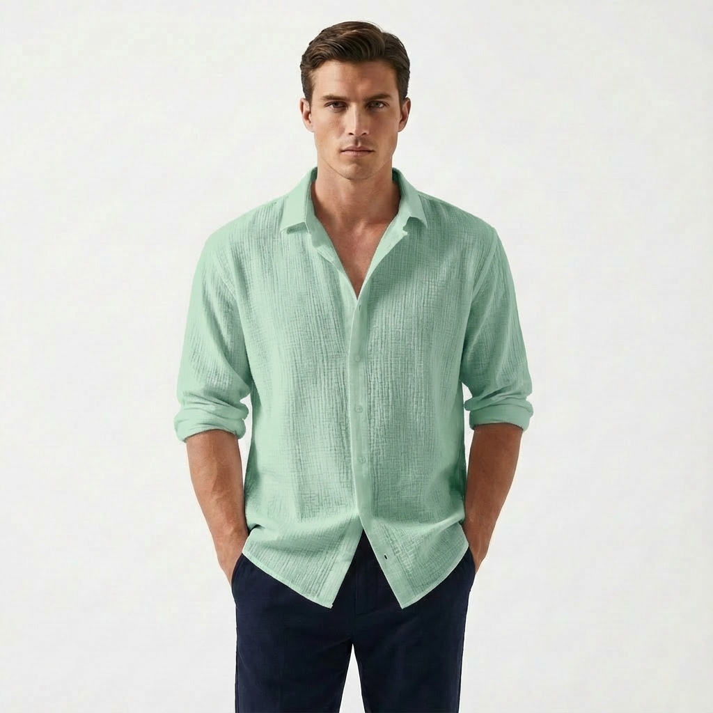 Matteo | Men Shirt With Button Front | Long Sleeve
