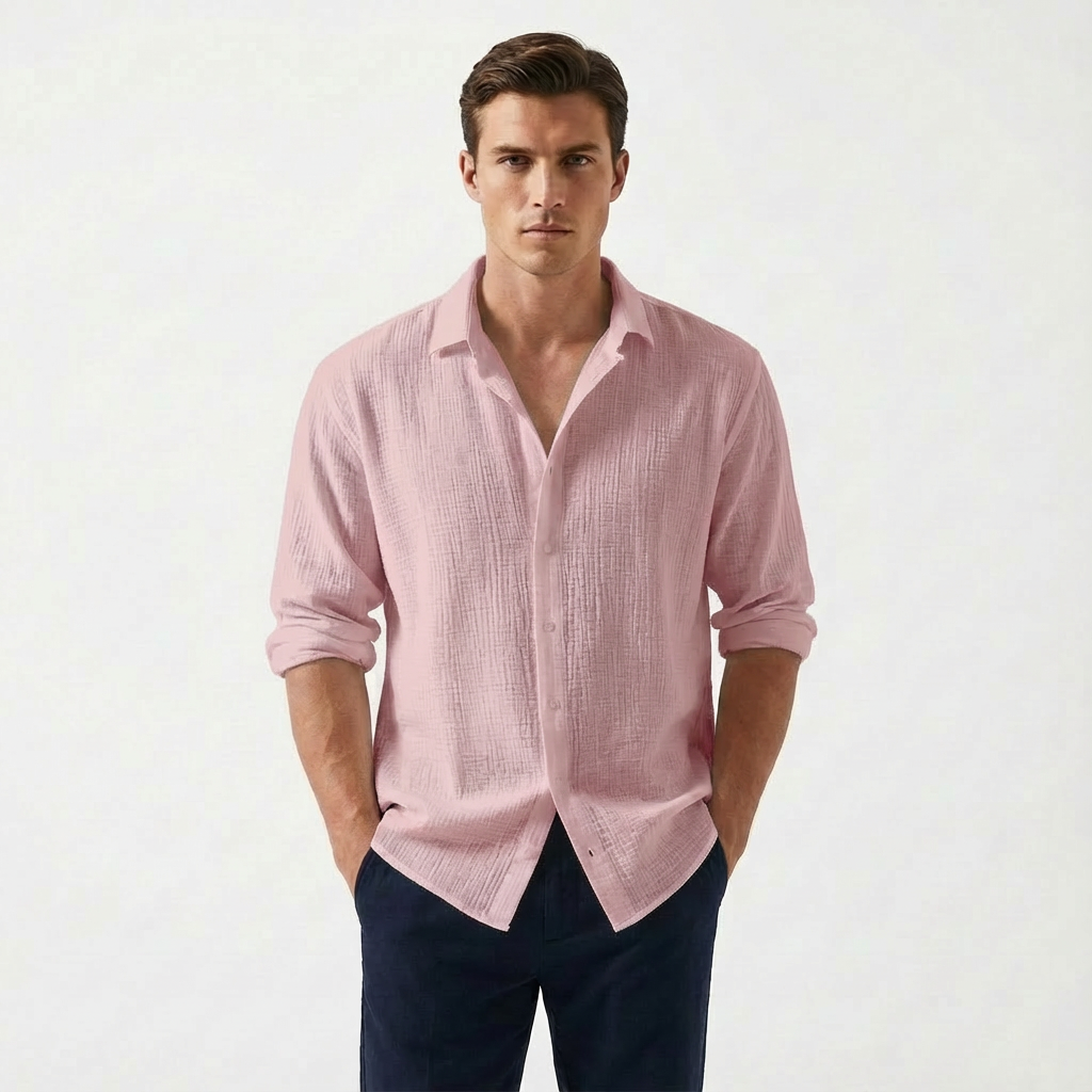 Matteo | Men Shirt With Button Front | Long Sleeve