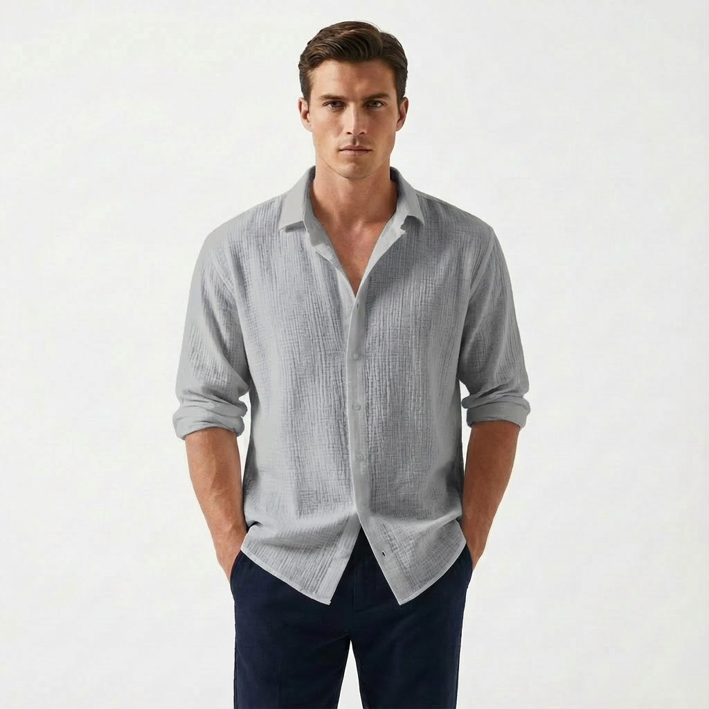 Matteo | Men Shirt With Button Front | Long Sleeve