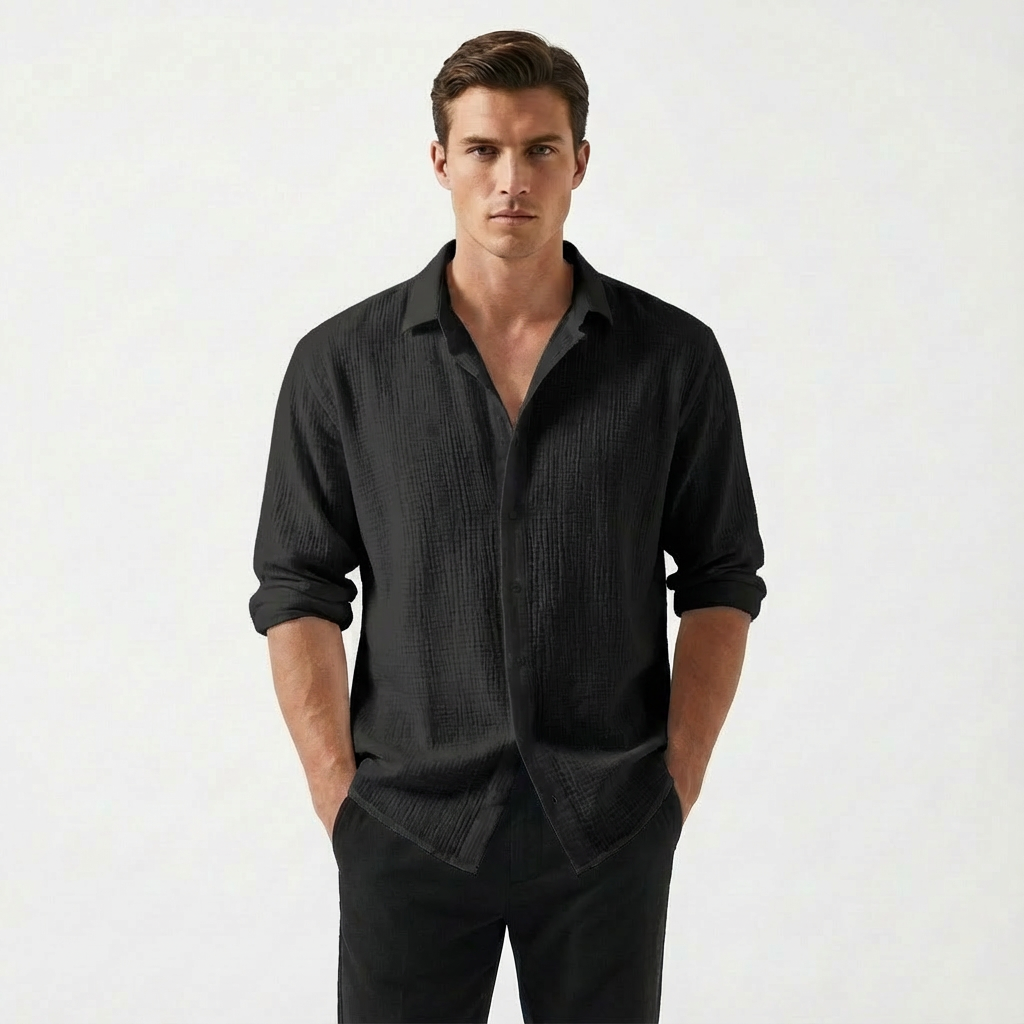 Matteo | Men Shirt With Button Front | Long Sleeve