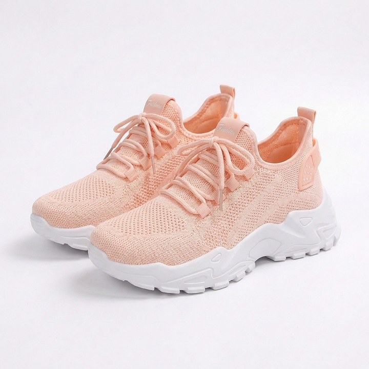 Mette | Women's Breathable Knit Chunky Sole Trainers