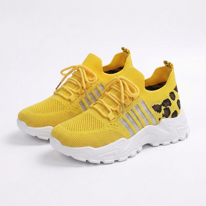 Mette | Women's Breathable Knit Chunky Sole Trainers