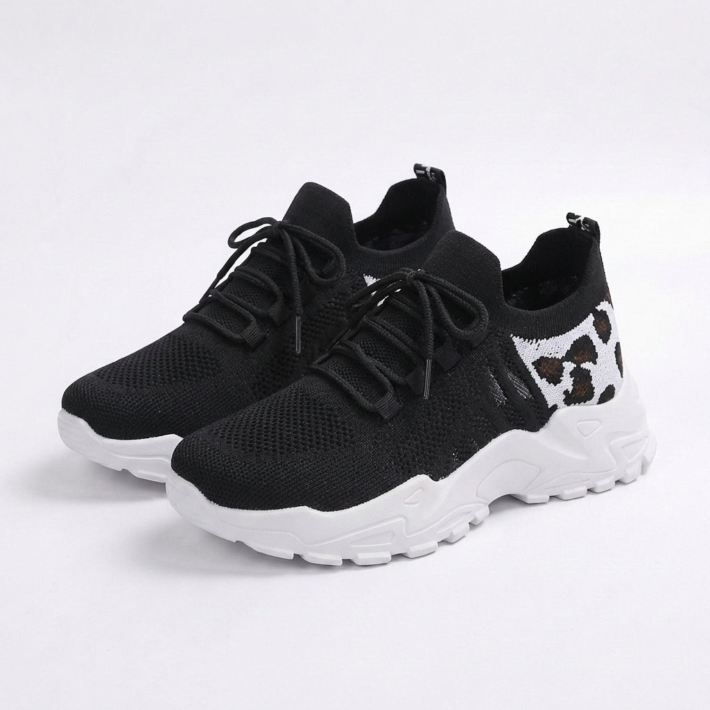 Mette | Women's Breathable Knit Chunky Sole Trainers