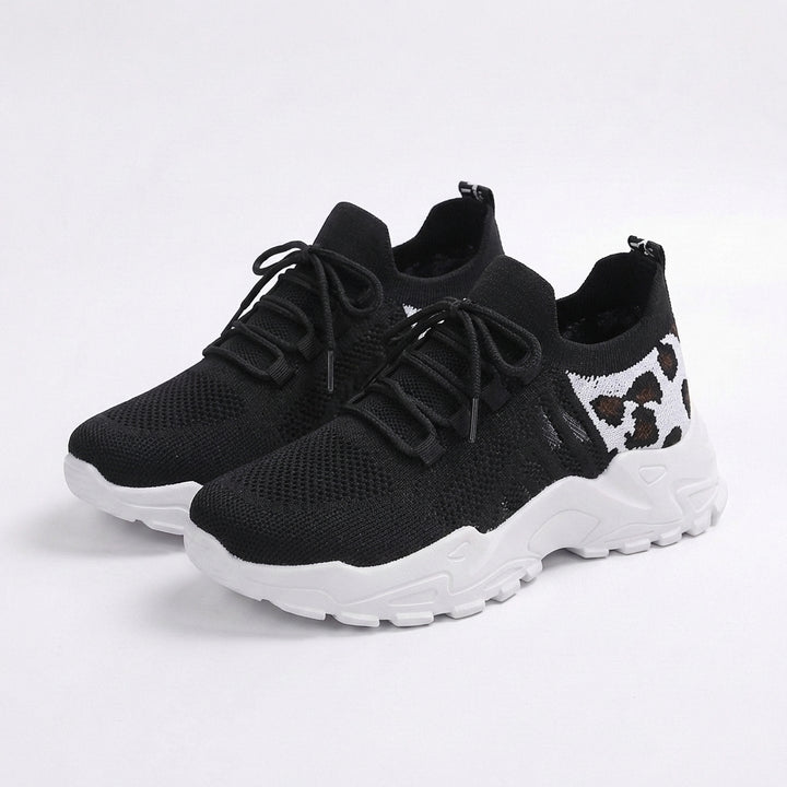 Mette | Women's Breathable Knit Chunky Sole Trainers