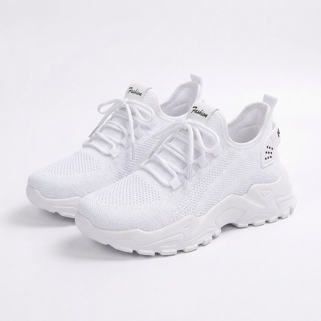 Mette | Women's Breathable Knit Chunky Sole Trainers